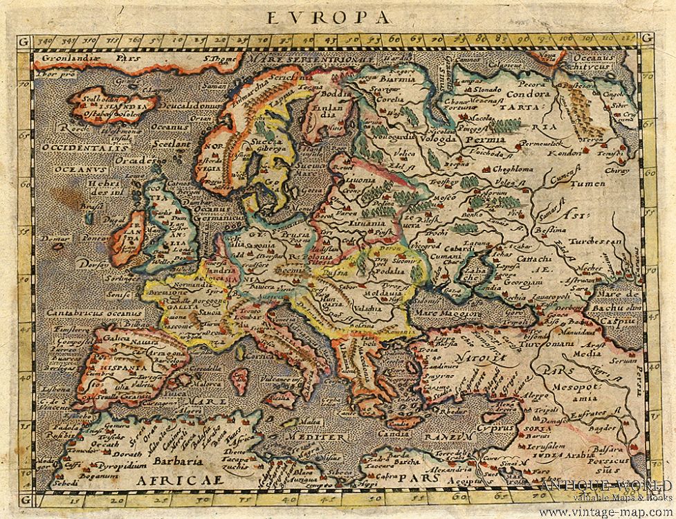 Antique Map Of Europe Zip Code Map - Gambaran